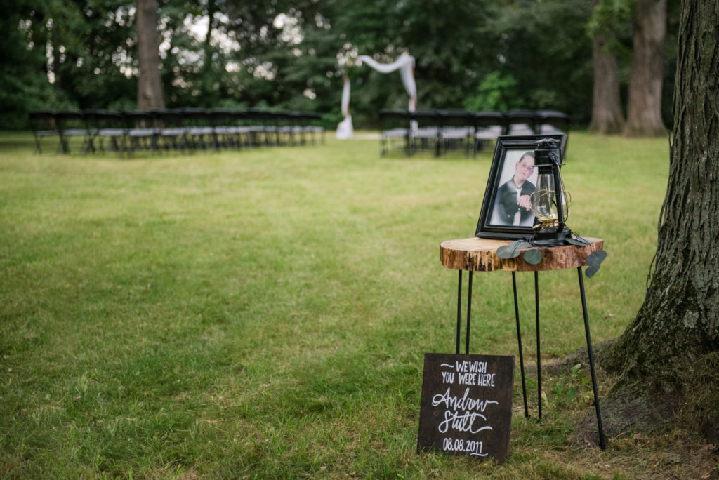 Jesse & Paige McEachran Homestead Winery outdoor wedding ceremony venue by Tina Captures Photography