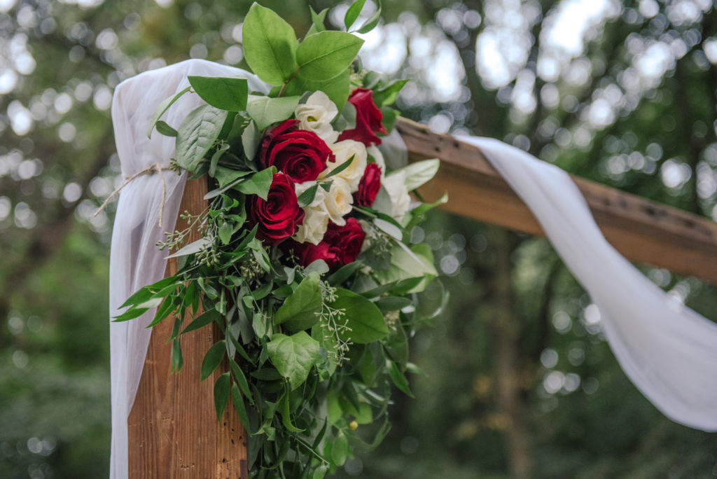 Jesse & Paige McEachran Homestead Winery outdoor wedding ceremony venue by Tina Captures Photography