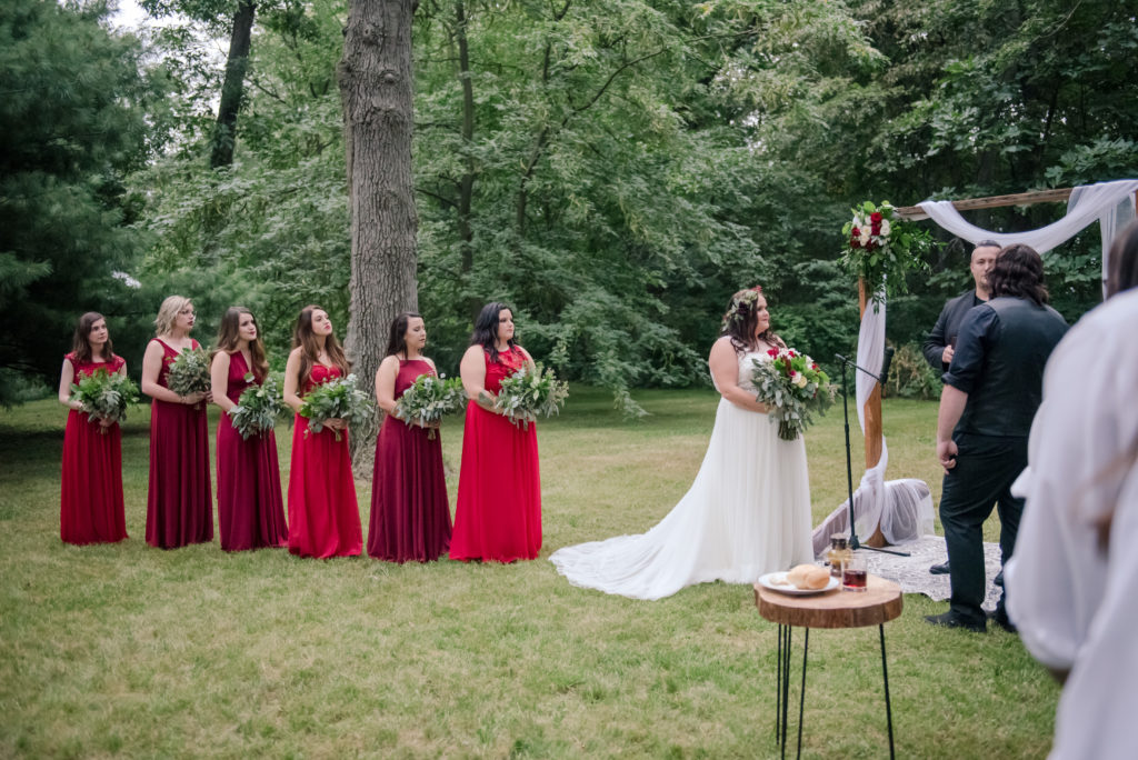 Jesse & Paige McEachran Homestead Winery outdoor wedding ceremony venue by Tina Captures Photography