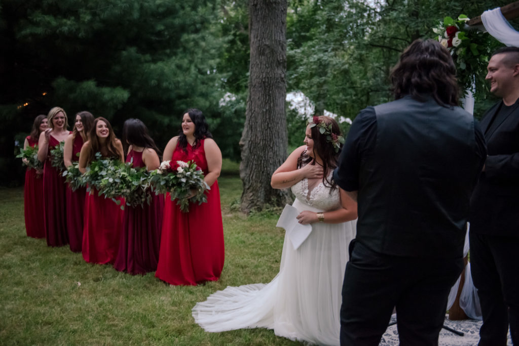 Jesse & Paige McEachran Homestead Winery outdoor wedding ceremony venue by Tina Captures Photography