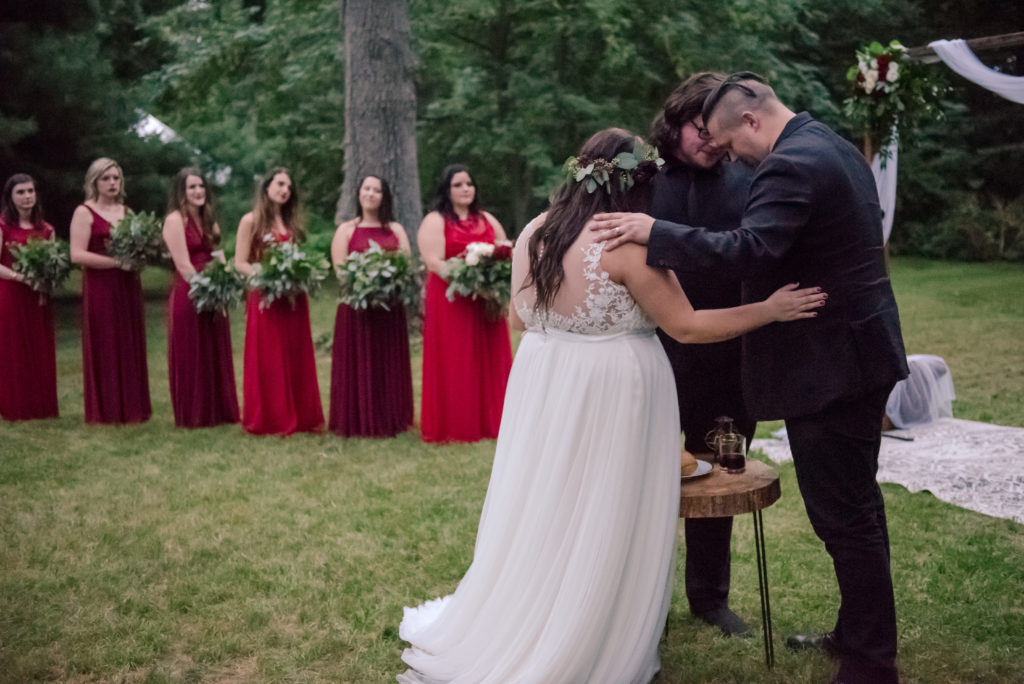 Jesse & Paige McEachran Homestead Winery outdoor wedding ceremony venue by Tina Captures Photography