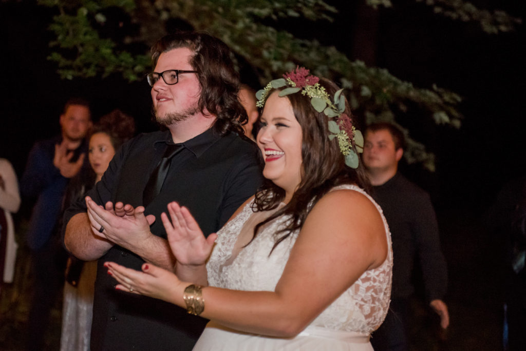 Jesse & Paige McEachran Homestead Winery outdoor wedding dessert reception by Tina Captures Photography